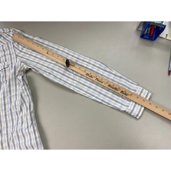 Carhartt Western Pearl Snap Shirt Womens Large Plaid Floral Trim Top WS024 LPW - Picture 6 of 11